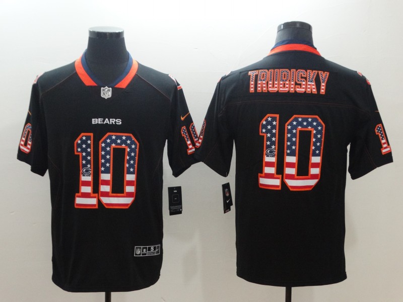 Men's Chicago Bears Mitch Trubisky #10 Black Team Jersey